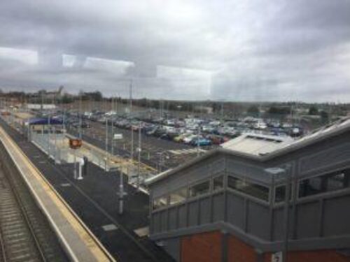 Market Harborough from top of bridge