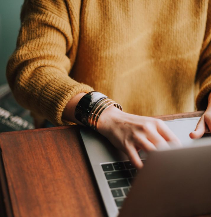 Person using laptop