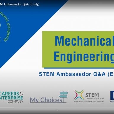 Mechanical Engineering STEM ambassador &#8211; Emily title screen