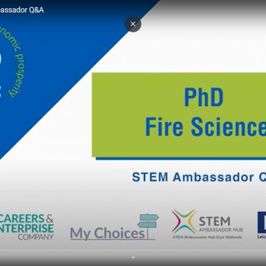 PHD Fire Science STEM ambassador title screen