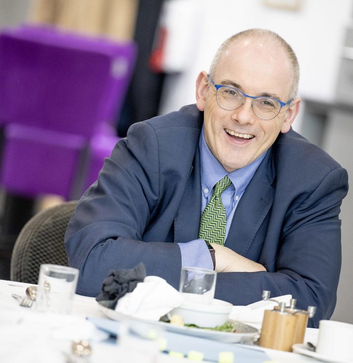 Robert Halfon at CEC round table at Loughborough College (Beth Walsh)