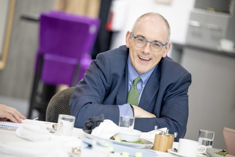 Robert Halfon at CEC round table at Loughborough College (Beth Walsh)