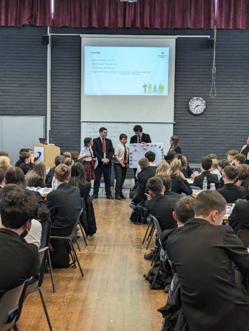 Future Careers school children taking part in a career day